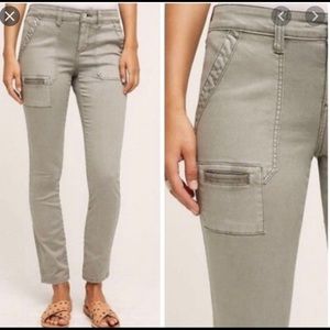 ANTHRO HEI UTILITY SKINNY ANKLE JEANS IN GRAY